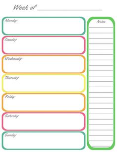 Weekly Calendar Printable | weekly calendar template Weekly Calendar Printable | weekly calendar template