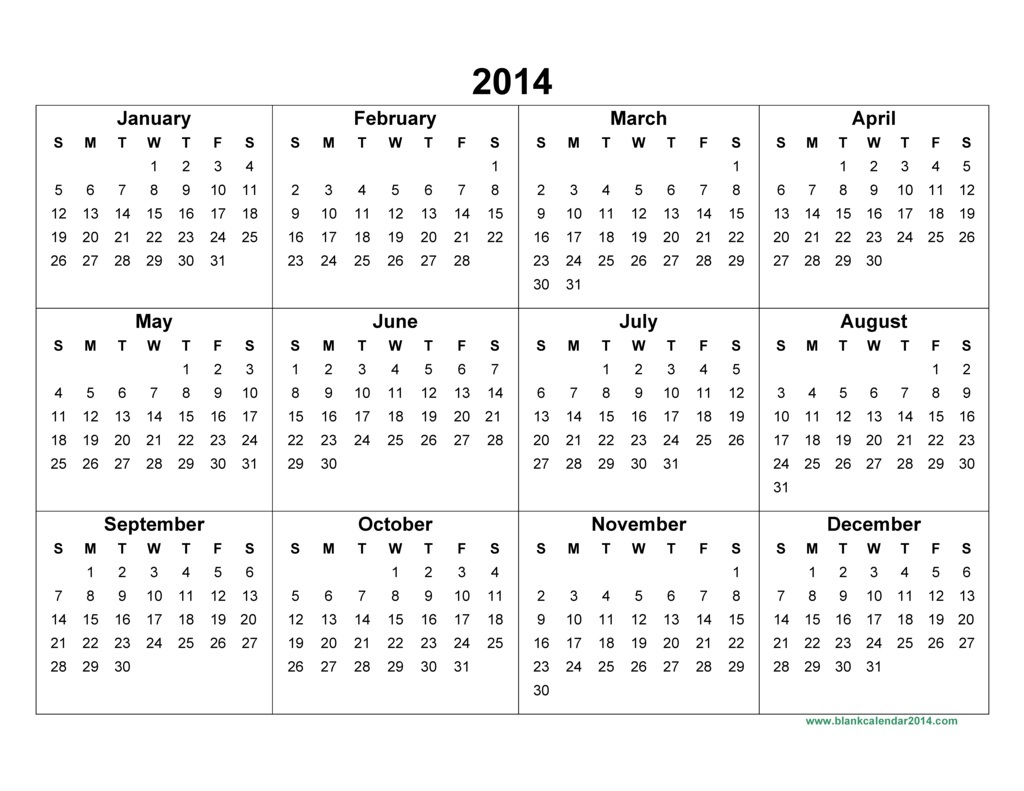 2014 Yearly Calendar Template | doliquid 2014 Yearly Calendar Template | doliquid