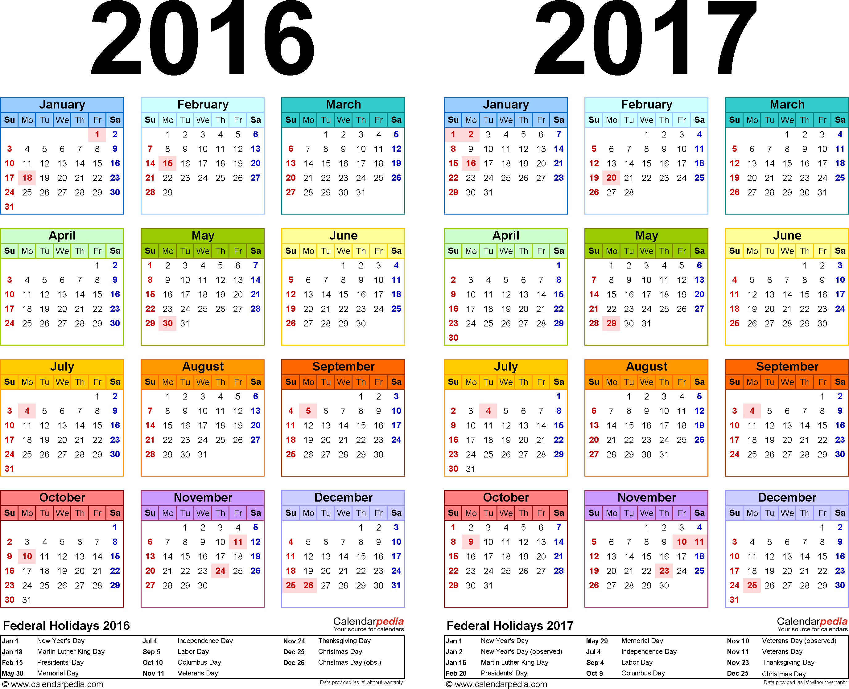 2017 Yearly Calendar Landscape 09 Free Printable Templates 2017 Yearly Calendar Landscape 09 Free Printable Templates