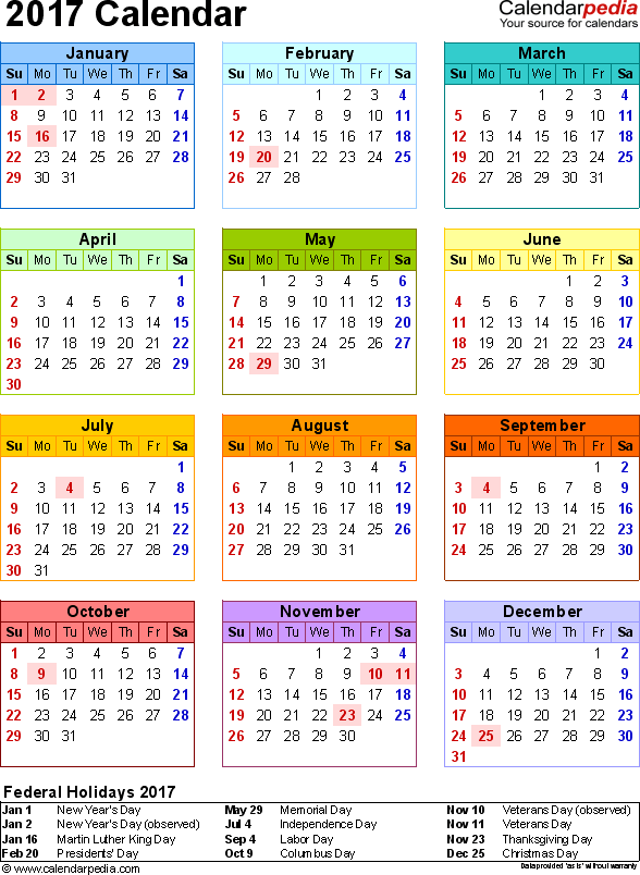 2017 Calendar PDF 17 free printable calendar templates 2017 Calendar PDF 17 free printable calendar templates