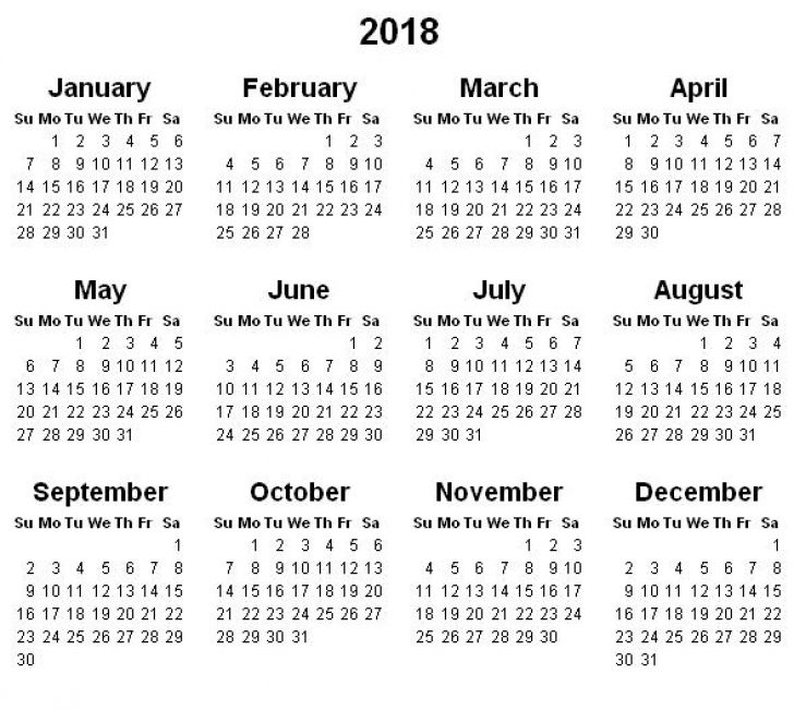 2018 Year Calendar | yearly calendar printable 2018 Year Calendar | yearly calendar printable
