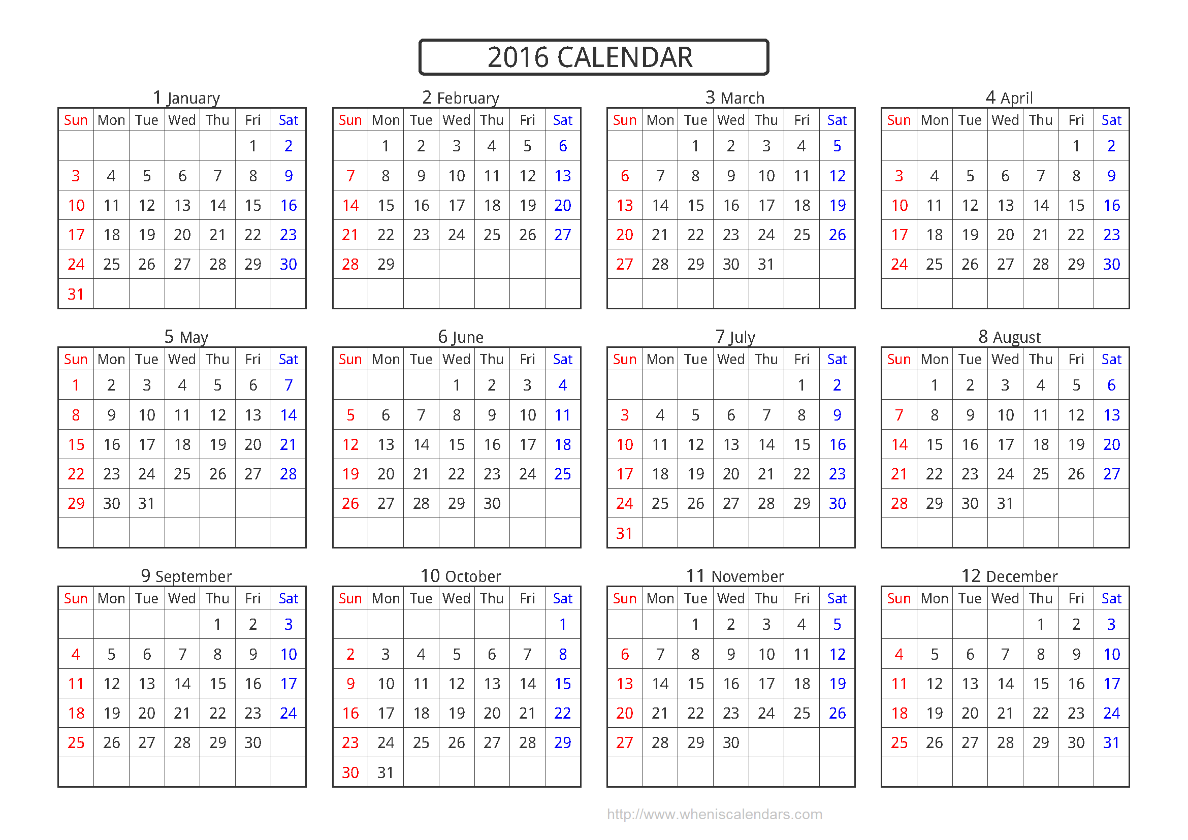 Yearly Calendar A4 | yearly calendar printable