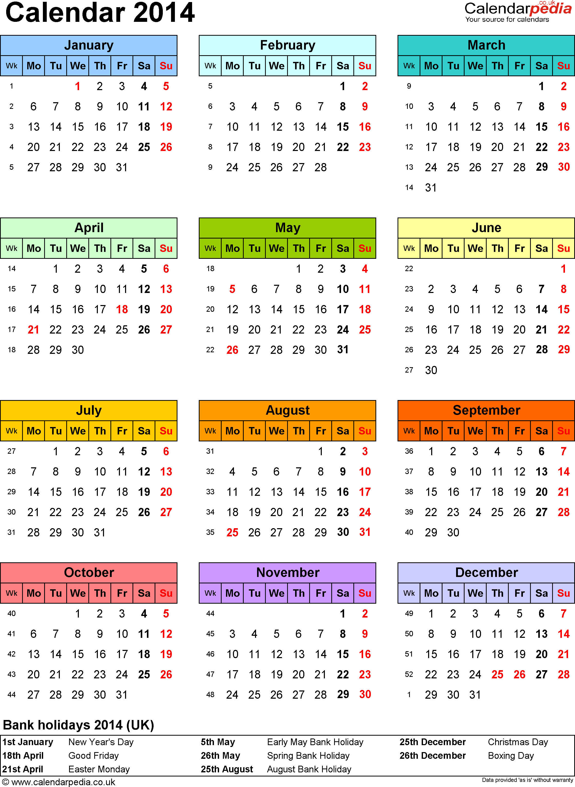 Yearly Calendar A4 | yearly calendar template Yearly Calendar A4 | yearly calendar template