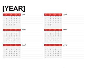 Yearly Calendar By Month | templates free printable