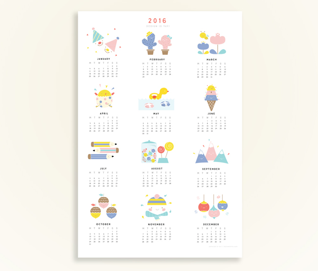 20 Free Printable Calendars for 2016