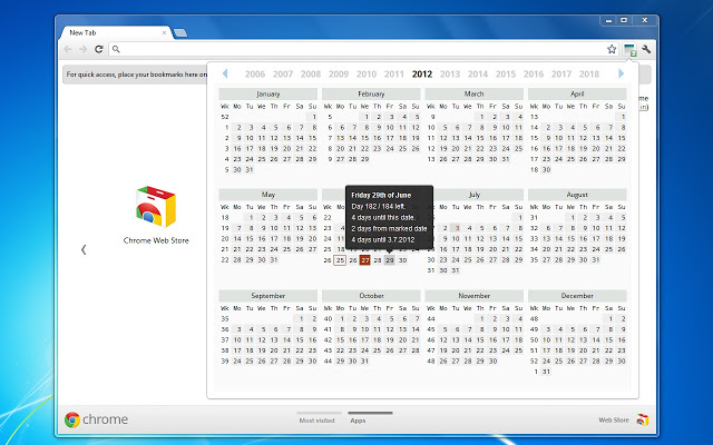 Calendar and Countdown Chrome Web Store