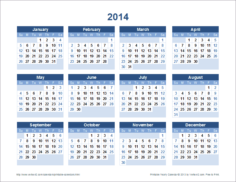 Yearly Calendar Template for 2016 and Beyond Yearly Calendar Template for 2016 and Beyond