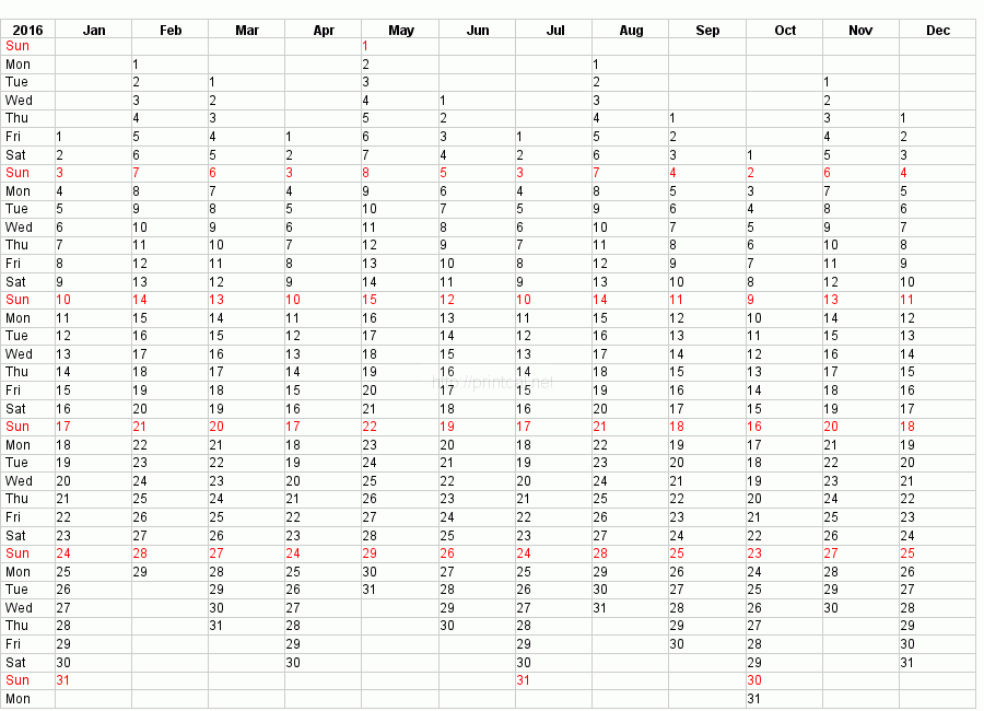 calendar yearly 2016 calendar yearly 2016