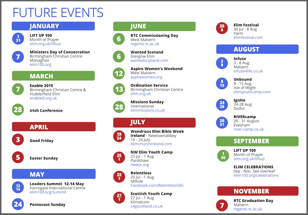 Yearly Events Calendar Templates Free Printable