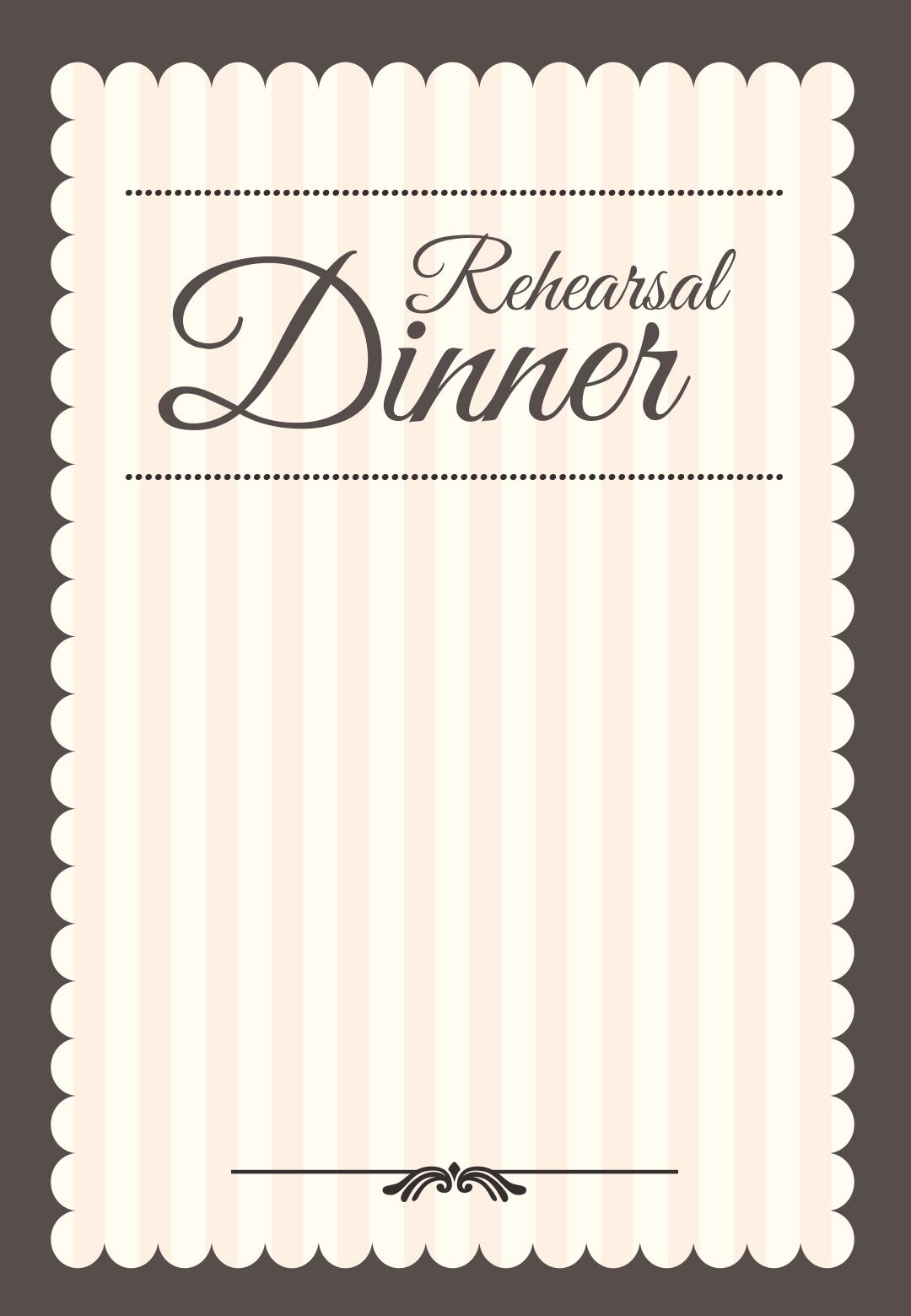 Free dinner invitation template