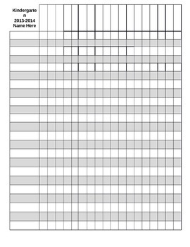 Grade Book Template