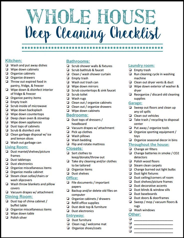 Free House Cleaning Checklist Template Free House Cleaning Checklist Template